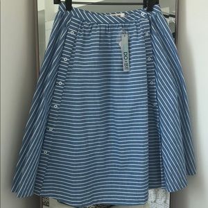 Do + Be Blue & White Striped Skirt